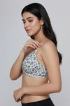 Zivame Padded Non Wired 3/4th Coverage Tshirt Bra - Off White Floral Bunch — thumbnail 4